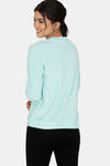 Zivame Velveteen Velour Knit Sweat-Shirt - Green — thumbnail 3